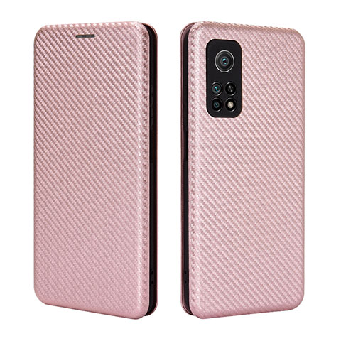 Coque Portefeuille Livre Cuir Etui Clapet L06Z pour Xiaomi Redmi K30S 5G Or Rose