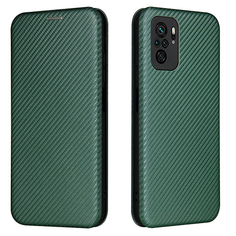 Coque Portefeuille Livre Cuir Etui Clapet L06Z pour Xiaomi Redmi Note 10 4G Vert