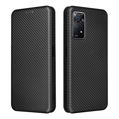 Coque Portefeuille Livre Cuir Etui Clapet L06Z pour Xiaomi Redmi Note 11 Pro 4G Noir