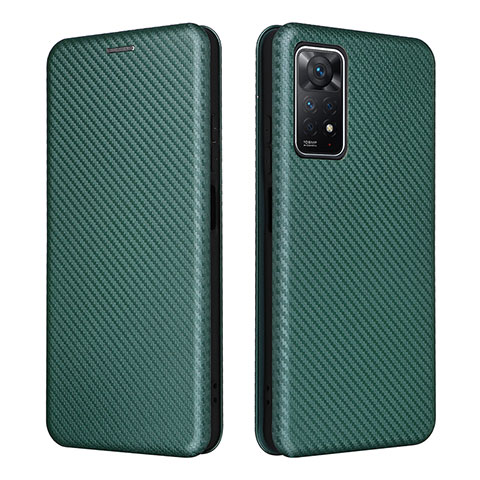 Coque Portefeuille Livre Cuir Etui Clapet L06Z pour Xiaomi Redmi Note 11 Pro 5G Vert