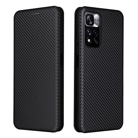 Coque Portefeuille Livre Cuir Etui Clapet L06Z pour Xiaomi Redmi Note 11 Pro+ Plus 5G Noir