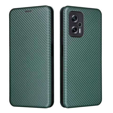 Coque Portefeuille Livre Cuir Etui Clapet L06Z pour Xiaomi Redmi Note 12T Pro 5G Vert