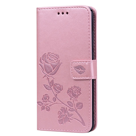 Coque Portefeuille Livre Cuir Etui Clapet L07 pour Huawei Honor V10 Lite Or Rose