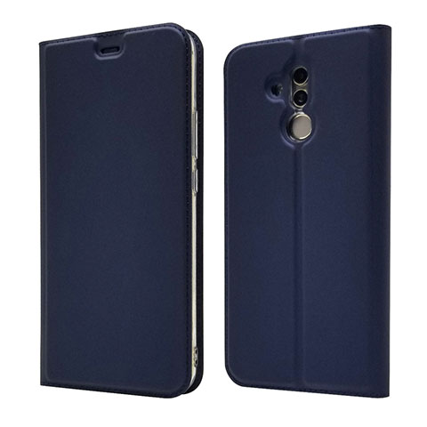 Coque Portefeuille Livre Cuir Etui Clapet L07 pour Huawei Mate 20 Lite Bleu