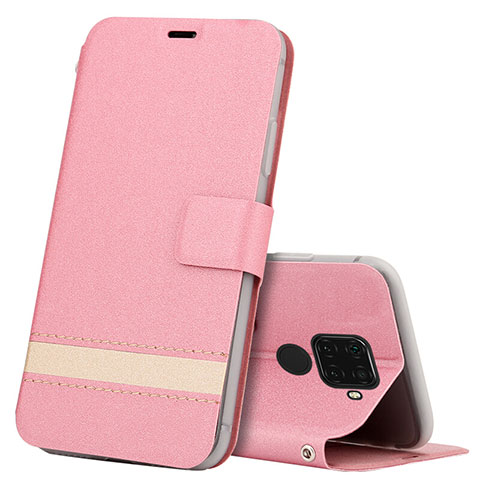 Coque Portefeuille Livre Cuir Etui Clapet L07 pour Huawei Mate 30 Lite Rose