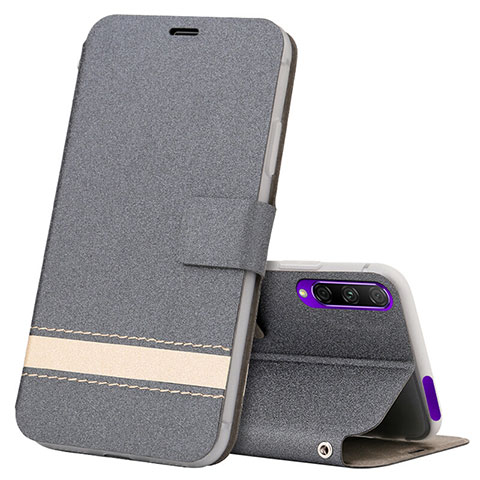 Coque Portefeuille Livre Cuir Etui Clapet L07 pour Huawei P Smart Pro (2019) Gris