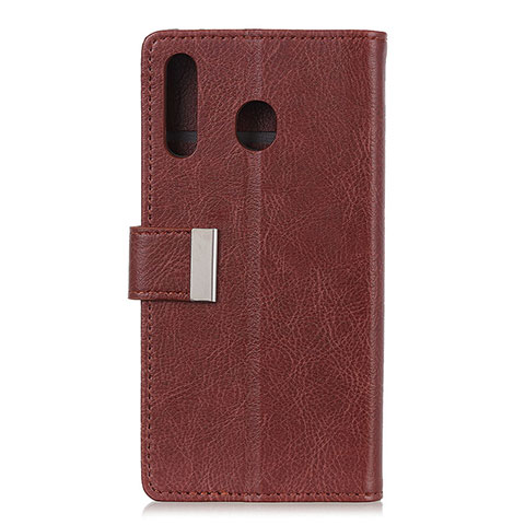 Coque Portefeuille Livre Cuir Etui Clapet L07 pour Huawei Y6p Marron