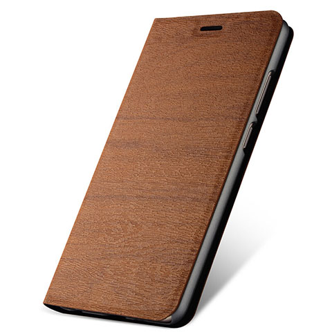 Coque Portefeuille Livre Cuir Etui Clapet L07 pour Oppo A5 (2020) Marron