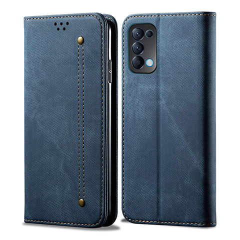 Coque Portefeuille Livre Cuir Etui Clapet L07 pour Oppo Reno5 5G Bleu