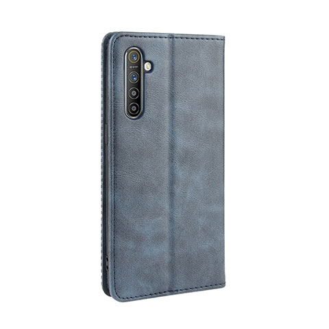 Coque Portefeuille Livre Cuir Etui Clapet L07 pour Realme X2 Bleu