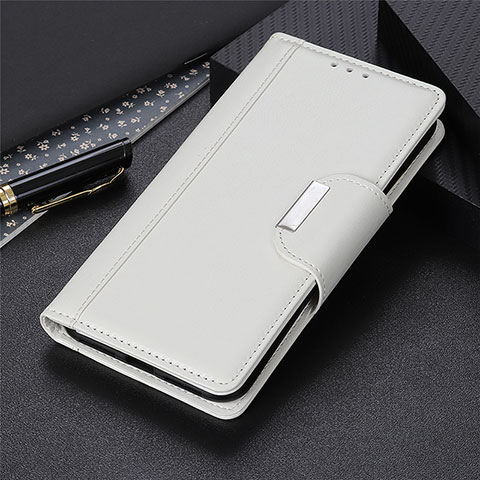 Coque Portefeuille Livre Cuir Etui Clapet L07 pour Samsung Galaxy A11 Blanc