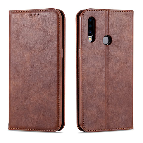 Coque Portefeuille Livre Cuir Etui Clapet L07 pour Samsung Galaxy A20s Marron