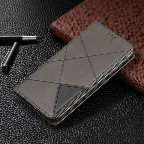 Coque Portefeuille Livre Cuir Etui Clapet L07 pour Samsung Galaxy A41 Gris