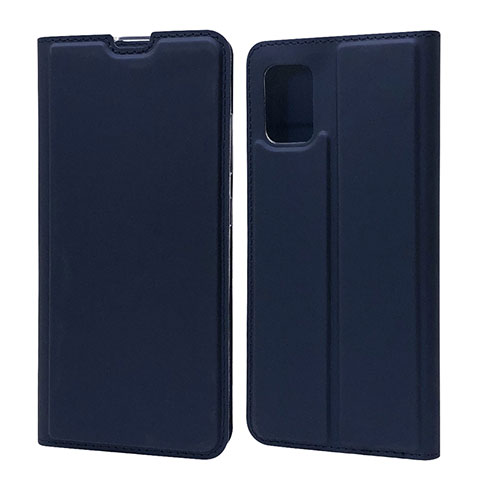 Coque Portefeuille Livre Cuir Etui Clapet L07 pour Samsung Galaxy A71 4G A715 Bleu