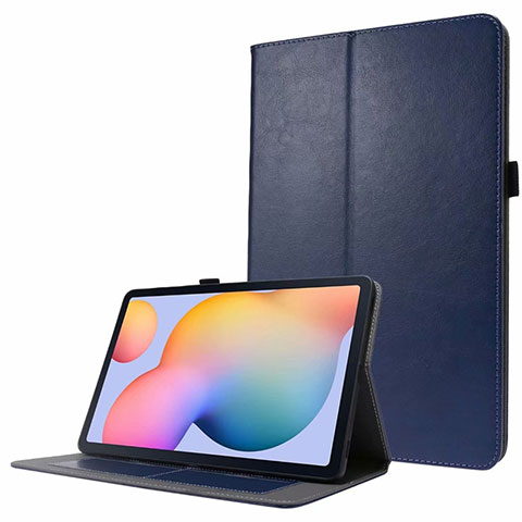 Coque Portefeuille Livre Cuir Etui Clapet L07 pour Samsung Galaxy Tab S7 4G 11 SM-T875 Bleu