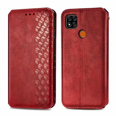 Coque Portefeuille Livre Cuir Etui Clapet L07 pour Xiaomi POCO C3 Rouge