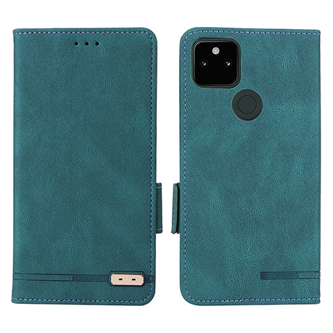 Coque Portefeuille Livre Cuir Etui Clapet L07Z pour Google Pixel 5a 5G Vert