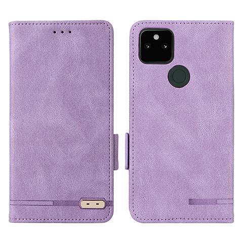 Coque Portefeuille Livre Cuir Etui Clapet L07Z pour Google Pixel 5a 5G Violet