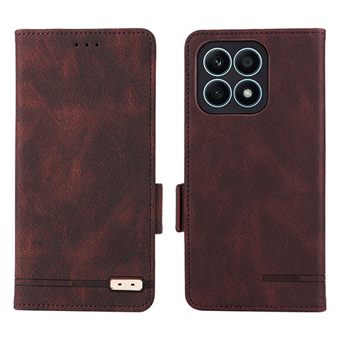 Coque Portefeuille Livre Cuir Etui Clapet L07Z pour Huawei Honor X8a 4G Marron