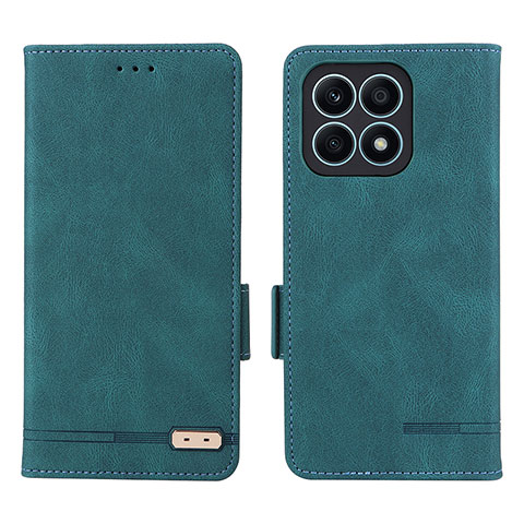 Coque Portefeuille Livre Cuir Etui Clapet L07Z pour Huawei Honor X8a 4G Vert