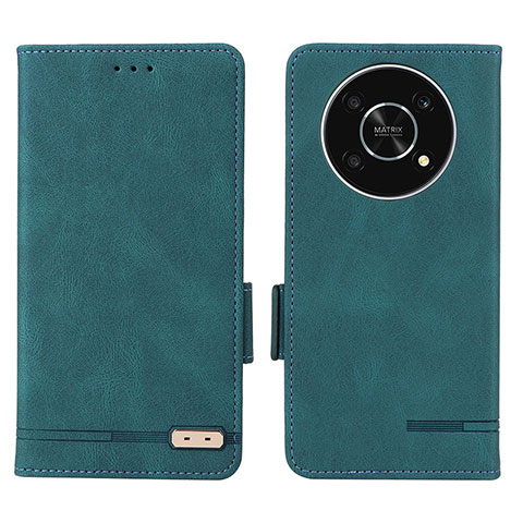 Coque Portefeuille Livre Cuir Etui Clapet L07Z pour Huawei Honor X9 5G Vert