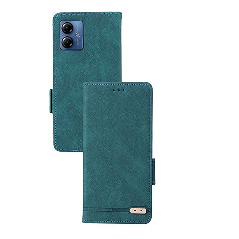 Coque Portefeuille Livre Cuir Etui Clapet L07Z pour Motorola Moto G14 Vert