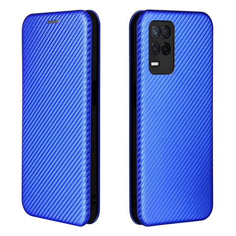 Coque Portefeuille Livre Cuir Etui Clapet L07Z pour Realme 8s 5G Bleu