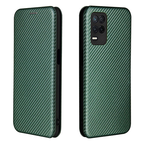 Coque Portefeuille Livre Cuir Etui Clapet L07Z pour Realme 8s 5G Vert