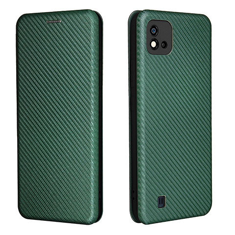 Coque Portefeuille Livre Cuir Etui Clapet L07Z pour Realme C11 (2021) Vert