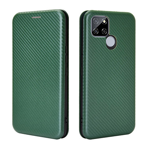 Coque Portefeuille Livre Cuir Etui Clapet L07Z pour Realme Q2i 5G Vert