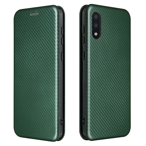 Coque Portefeuille Livre Cuir Etui Clapet L07Z pour Samsung Galaxy A02 Vert