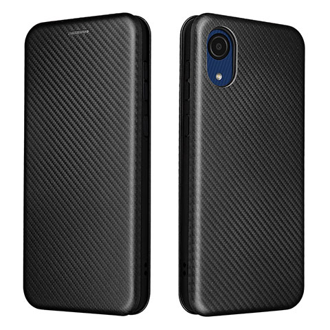 Coque Portefeuille Livre Cuir Etui Clapet L07Z pour Samsung Galaxy A03 Core Noir