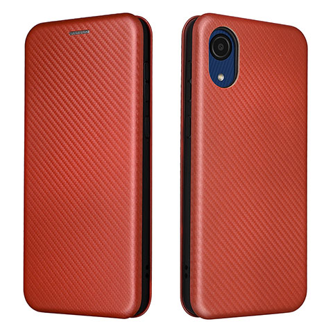 Coque Portefeuille Livre Cuir Etui Clapet L07Z pour Samsung Galaxy A03 Core Rouge