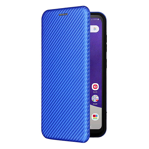 Coque Portefeuille Livre Cuir Etui Clapet L07Z pour Samsung Galaxy A22 5G SC-56B Bleu