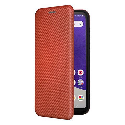 Coque Portefeuille Livre Cuir Etui Clapet L07Z pour Samsung Galaxy A22 5G SC-56B Marron