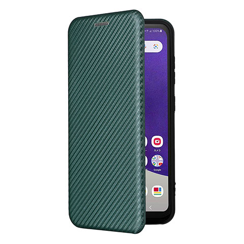 Coque Portefeuille Livre Cuir Etui Clapet L07Z pour Samsung Galaxy A22 5G SC-56B Vert