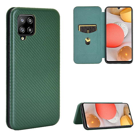 Coque Portefeuille Livre Cuir Etui Clapet L07Z pour Samsung Galaxy A42 5G Vert