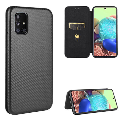 Coque Portefeuille Livre Cuir Etui Clapet L07Z pour Samsung Galaxy A71 4G A715 Noir