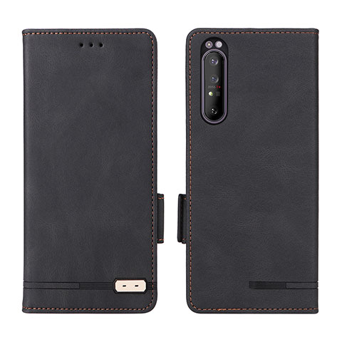 Coque Portefeuille Livre Cuir Etui Clapet L07Z pour Sony Xperia 1 II Noir