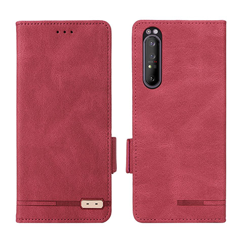 Coque Portefeuille Livre Cuir Etui Clapet L07Z pour Sony Xperia 1 II Rouge