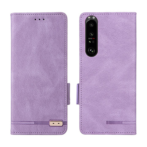 Coque Portefeuille Livre Cuir Etui Clapet L07Z pour Sony Xperia 1 III Violet