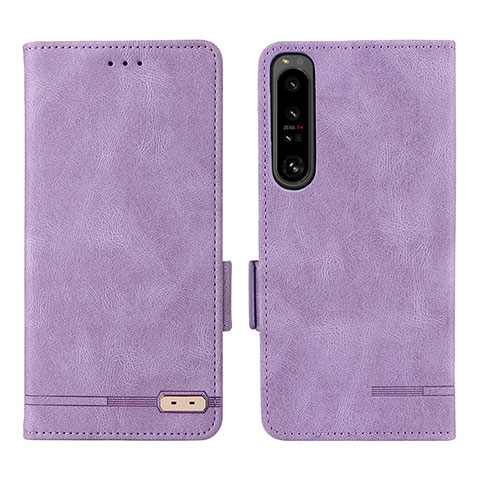 Coque Portefeuille Livre Cuir Etui Clapet L07Z pour Sony Xperia 1 IV Violet