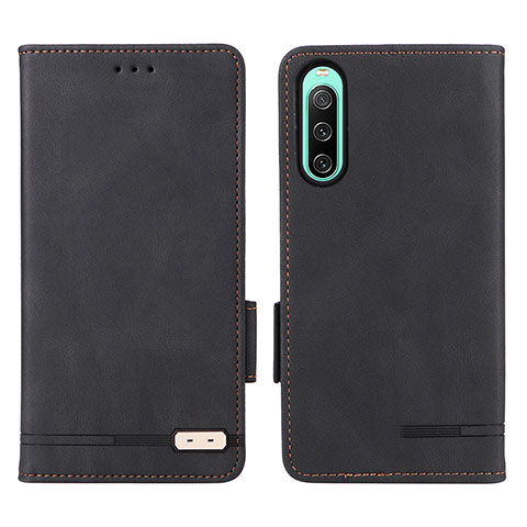 Coque Portefeuille Livre Cuir Etui Clapet L07Z pour Sony Xperia 10 V Noir