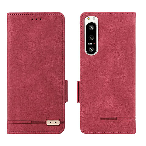 Coque Portefeuille Livre Cuir Etui Clapet L07Z pour Sony Xperia 5 IV Rouge