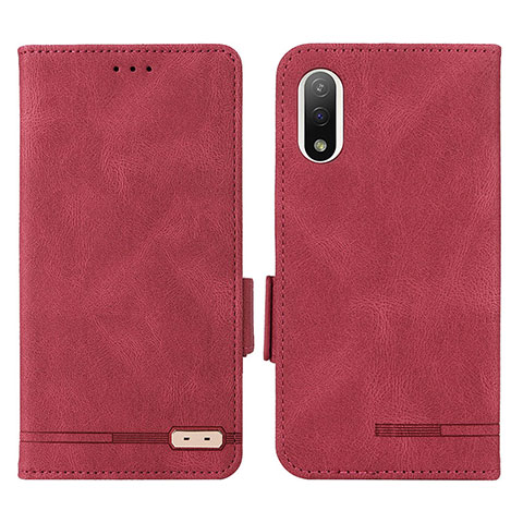 Coque Portefeuille Livre Cuir Etui Clapet L07Z pour Sony Xperia Ace III SO-53C Rouge