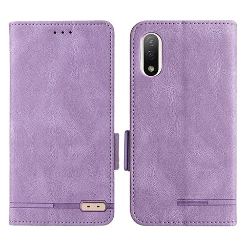 Coque Portefeuille Livre Cuir Etui Clapet L07Z pour Sony Xperia Ace III SOG08 Violet
