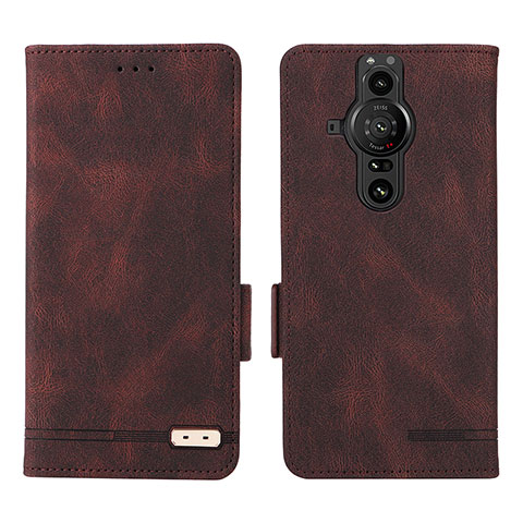 Coque Portefeuille Livre Cuir Etui Clapet L07Z pour Sony Xperia PRO-I Marron