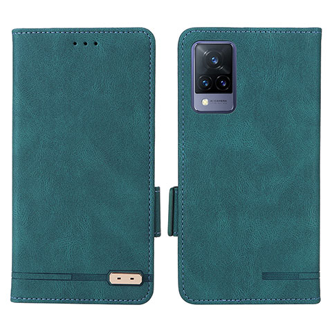 Coque Portefeuille Livre Cuir Etui Clapet L07Z pour Vivo V21 5G Vert