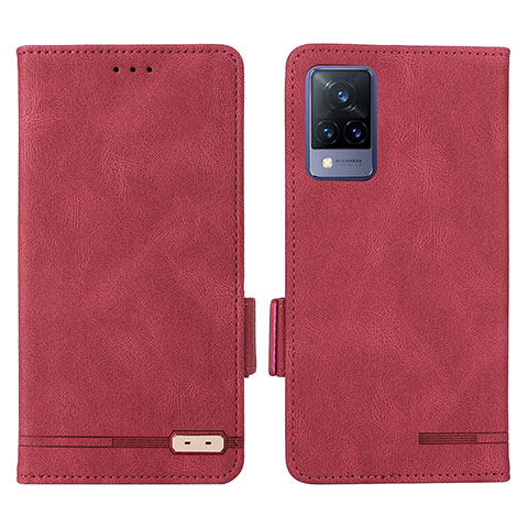 Coque Portefeuille Livre Cuir Etui Clapet L07Z pour Vivo V21s 5G Rouge