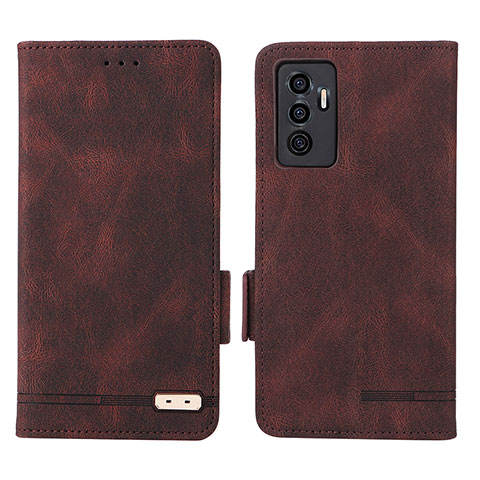 Coque Portefeuille Livre Cuir Etui Clapet L07Z pour Vivo V23e 5G Marron